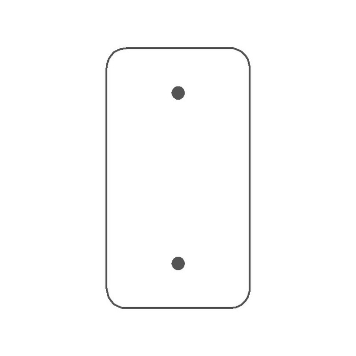 Mulberry 99151T08 Cold Rolled Steel Box Mount Blank Wallplate, Ivory
