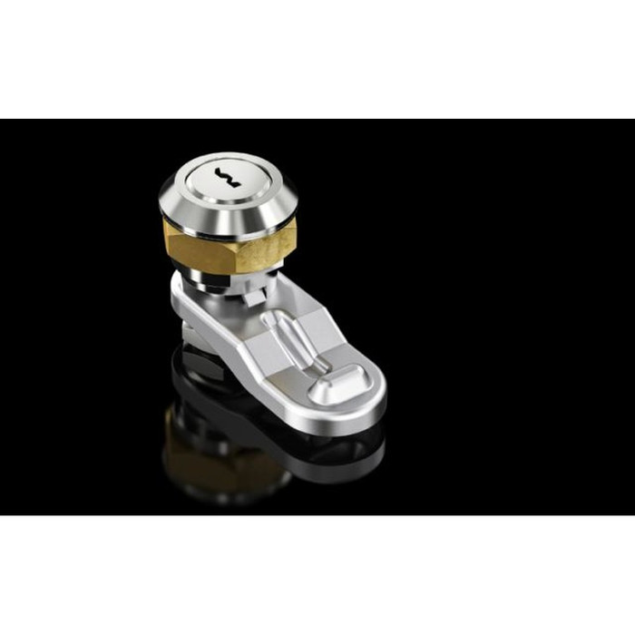 Rittal 2530000 Cam Lock, Zinc Die-Cast, Nickel-Plated Finish