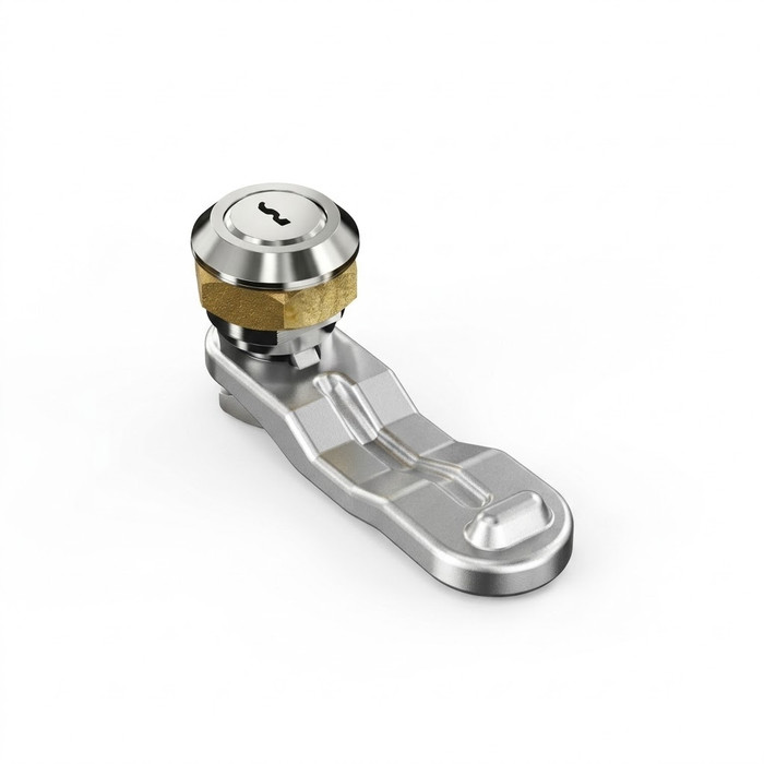 Rittal 2530000 Cam Lock, Zinc Die-Cast, Nickel-Plated Finish
