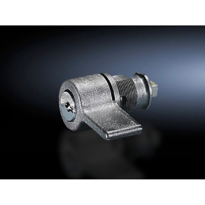 Rittal 1484000 Plastic Handle, RAL 8019 with Lock Cylinder Insert