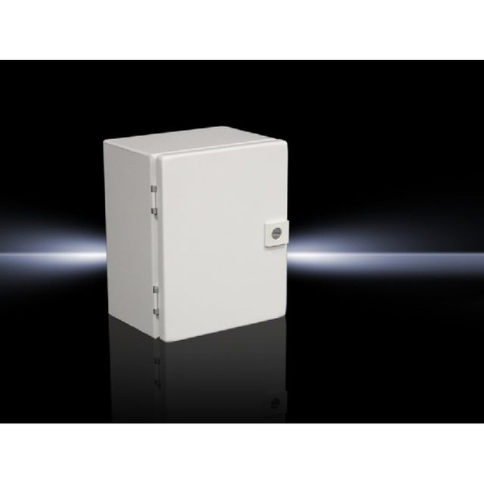 Rittal 8018 JB Series Hinged-Cover Junction Box, Carbon Steel, IP66/NEMA 4