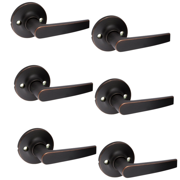 Sure-Loc Cedar Door Lever 6-Pack with Reversible Handing
