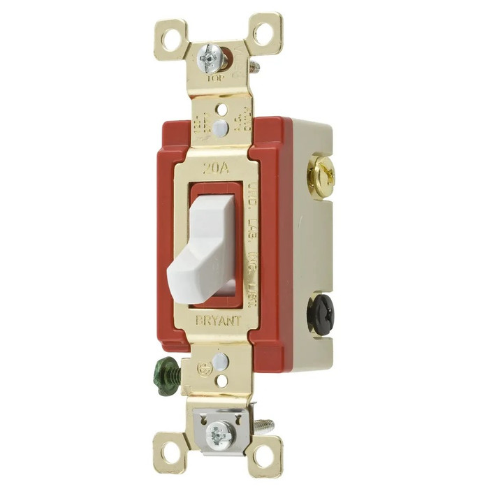 Bryant 4903W 3-Way AC Toggle Switch, 20A 277V