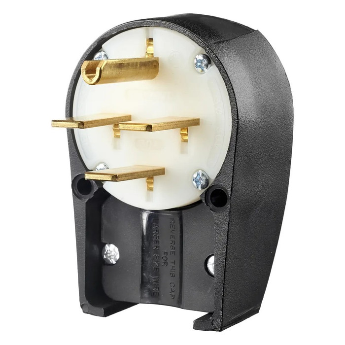 Bryant 8432ANPB Angle Plug with Angled Cord Entry