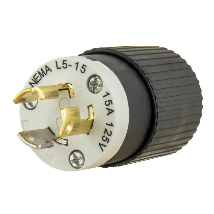 Bryant 4721NP Black/White Nylon Locking Plug