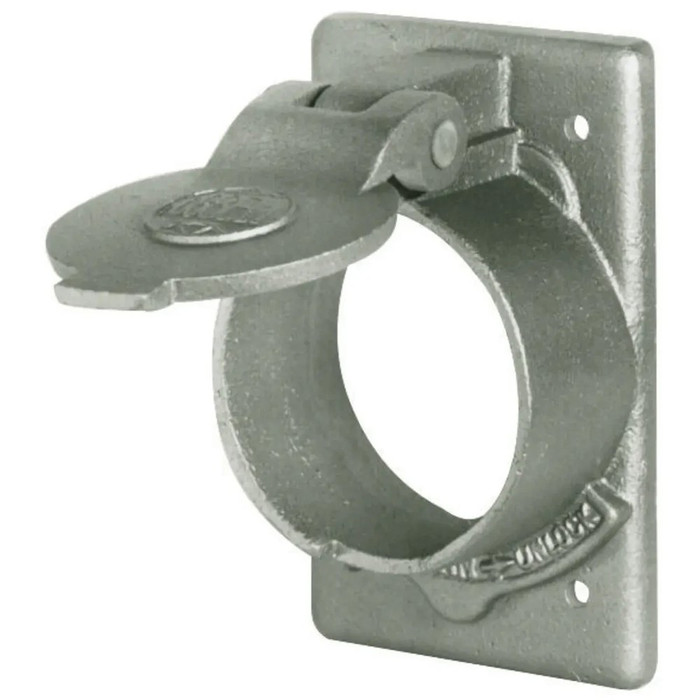 Bryant 7382 Aluminum Receptacle Plate with Cover