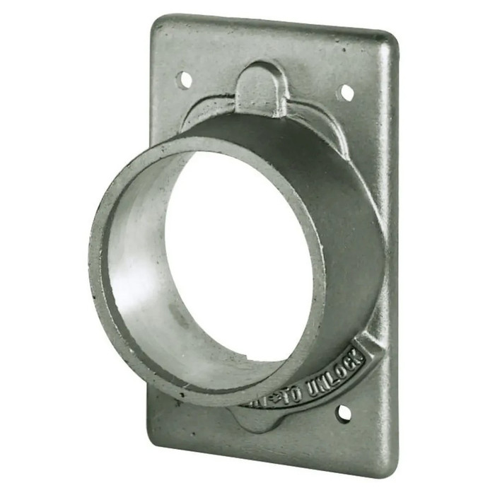 Bryant 7383 Aluminum Receptacle Wallplate, Without Cover