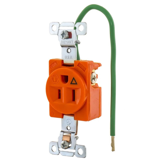 Bryant 9326 Isolated Ground Single Receptacle