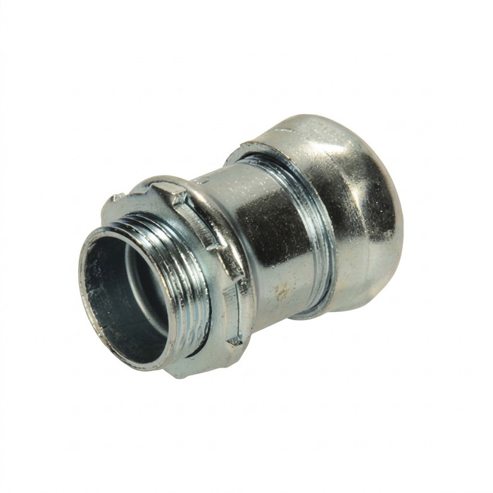 SEPCO S1010 Series EMT Compression Connector, Zinc-Plated Steel