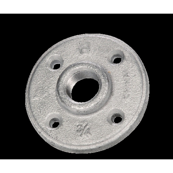 SEPCO 2F Zinc-Plated Malleable Iron Threaded Insert Floor Flange, 3/4-Inch