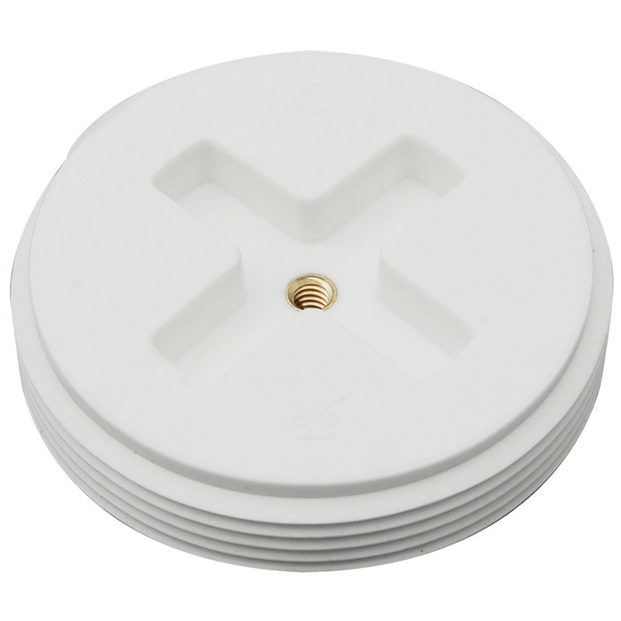 Sioux Chief 878-15PK 1-1/2" Polypropylene Countersunk Plug with Brass Insert, White