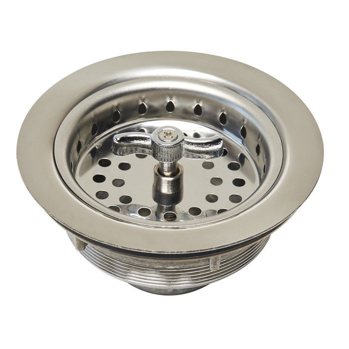 Sioux Chief 245-16530C04 LOK-SPIN Sink Strainer, Stainless Steel with Chrome-Plated Knob