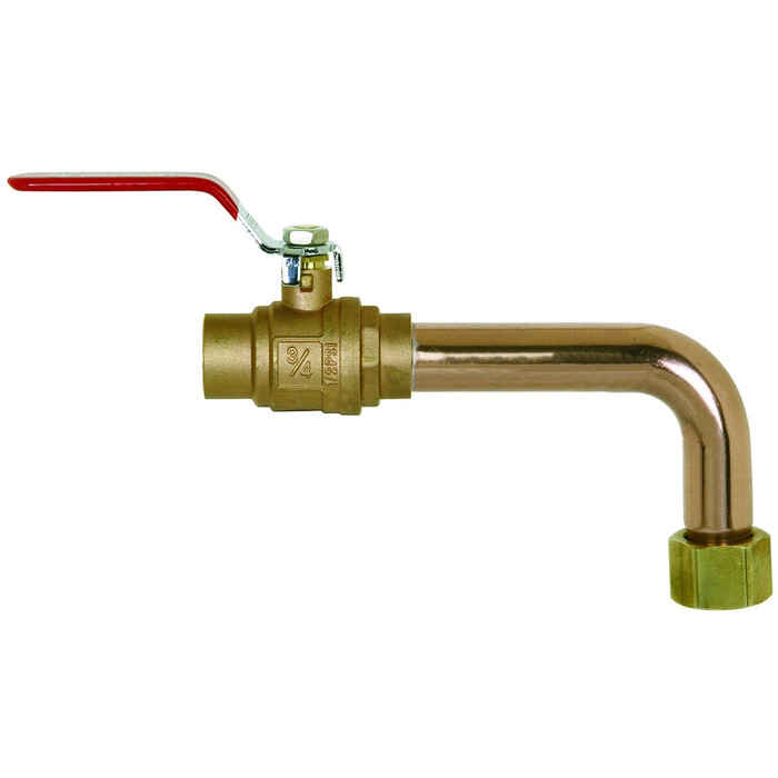 Sioux Chief 631-G305FP 3/4" MSWT x 3/4" FIP Swivel Elbow with FP Valve, No-Lead/DZR