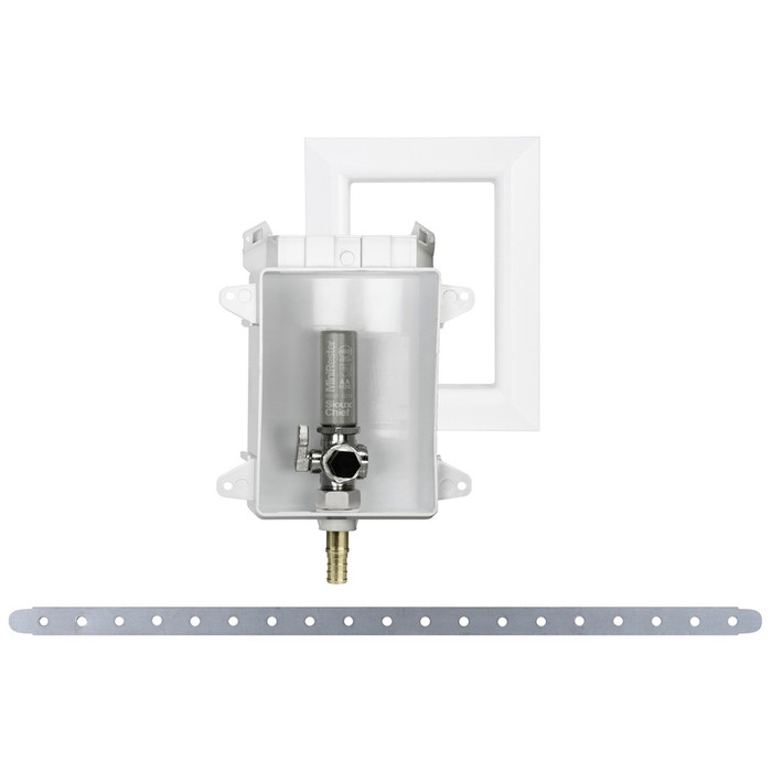Sioux Chief 696RG1010XF No-Lead Ice Maker Outlet Box with Water Hammer Arrester & Frame
