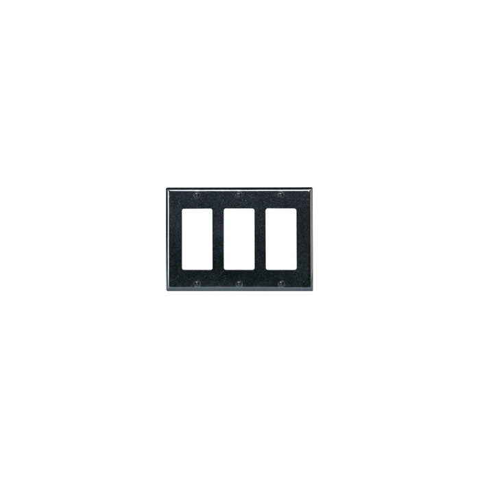 Leviton PJ263-E Midway 3-Gang Decora Wallplate, Thermoplastic Nylon