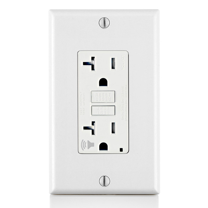 Leviton GFTA2-W Tamper-Resistant Self-Test GFCI Receptacle, 20-Amp White