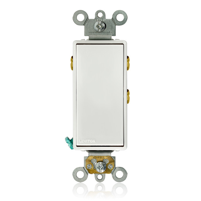 Leviton 5685-2W SPDT Center-Off Commercial Grade Rocker Switch, White