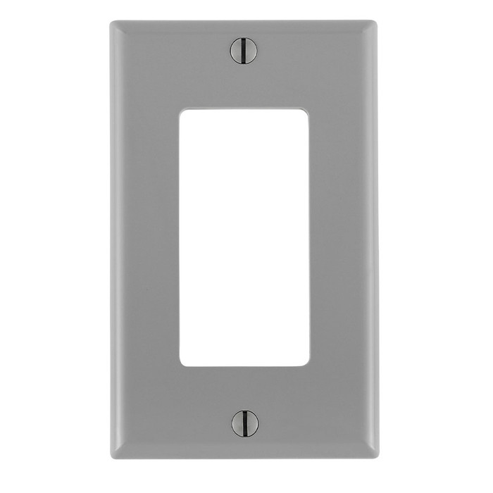 Leviton 8040 Thermoplastic Nylon Device-Mount Wallplate, Gray