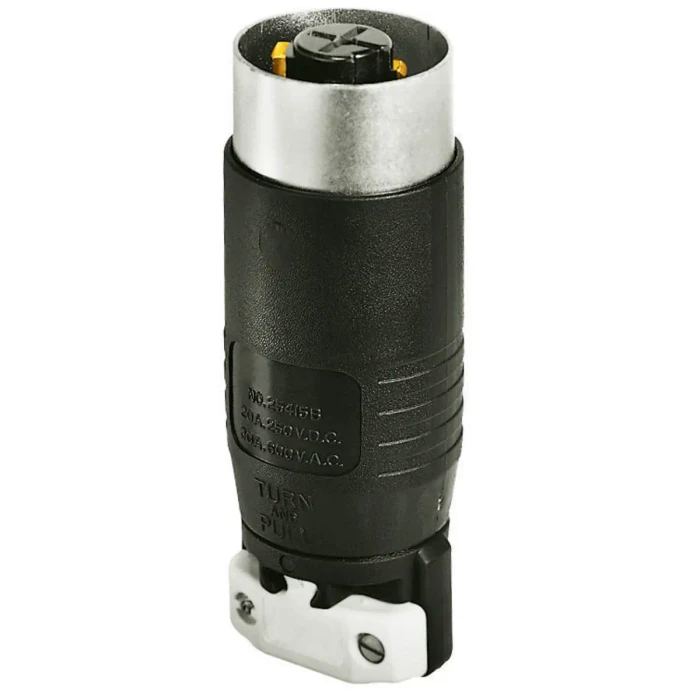 Bryant 25415 Series Armored Plug, 4-Pole 5-Wire, 30A 600V
