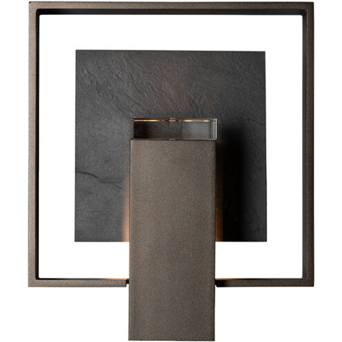 Hubbardton Forge HUB-302602 Shadow Box Medium w/Slate Outdoor Sconce