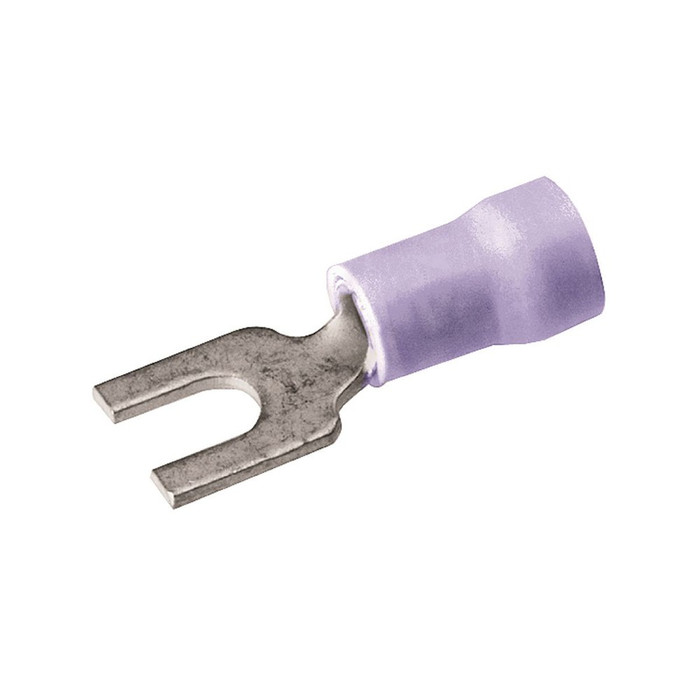 Burndy TP148FBG25 HYDENT Vinyl Fork Terminal, 16-14 AWG, #6-8 Stud