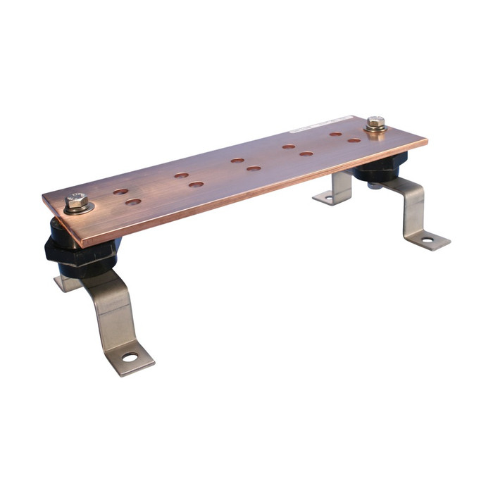 nVent CADDY EGBA14212NN NN Hole Pattern Grounding Busbar, 12-Inch x 2-Inch x 1/4-Inch