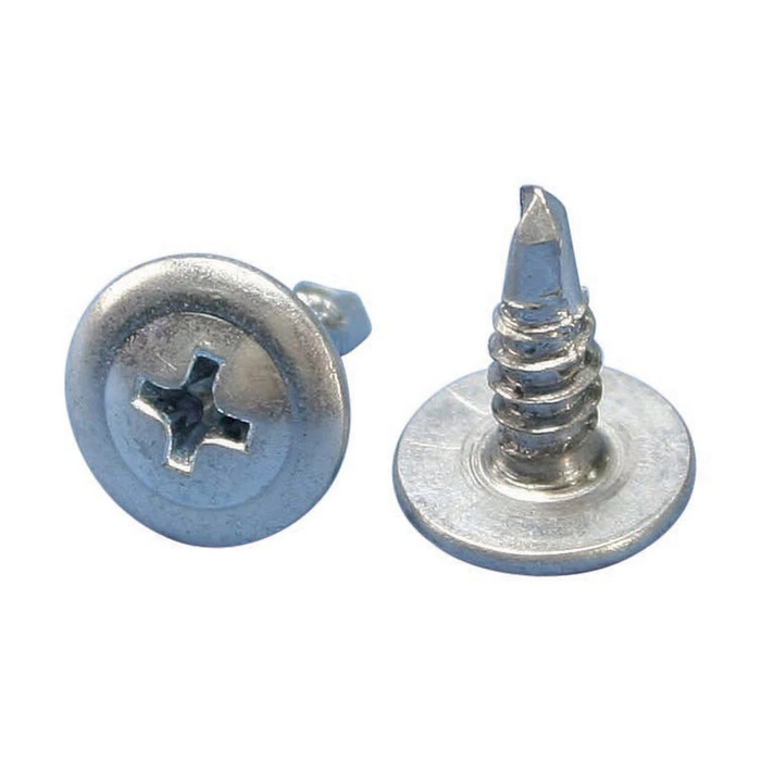 nVent CADDY SMS8 Self-Tapping Self-Drilling Wafer Head Screw, Electrogalvanized Steel
