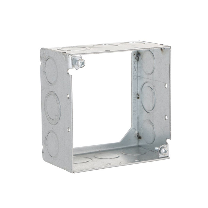RACO 207 4 in. Square Extension Ring, Welded Steel, 2-1/8 in. Deep