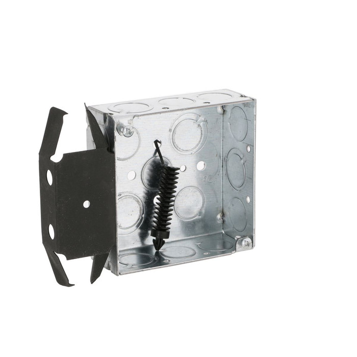 RACO 227 4-Square Steel Outlet Box, 1-1/2" Deep