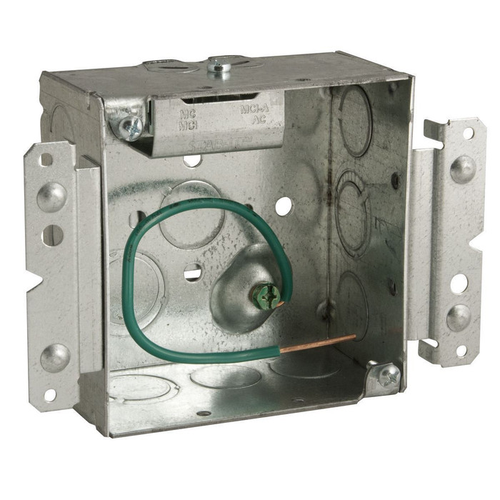 RACO 232MS 4 in. Square Welded Box, STAB-iT Series, 2-1/8 in. Deep, 600V