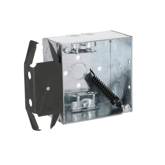 RACO 243 BOX-LOC 4 in. Square Welded Steel Box, MS Bracket