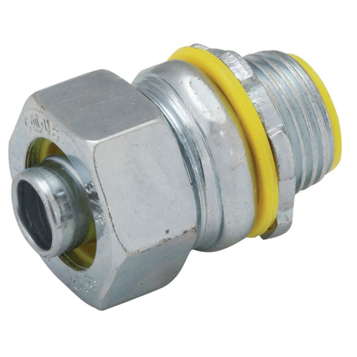 RACO 3512RAC 1/2 in. Liquidtight Straight Connector, Insulated, Steel (Pack of 100)
