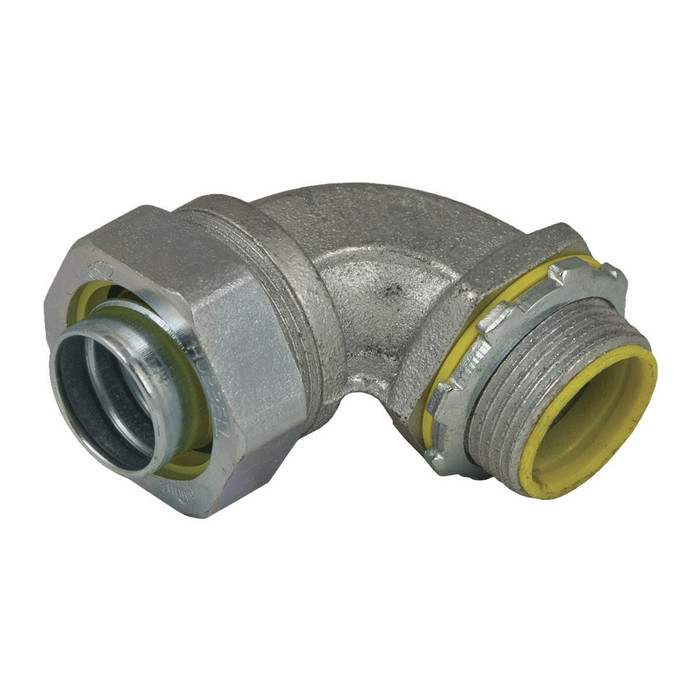 RACO 3543 3/4 in. 90° Liquidtight Connector, Insulated, Steel/Malleable Iron
