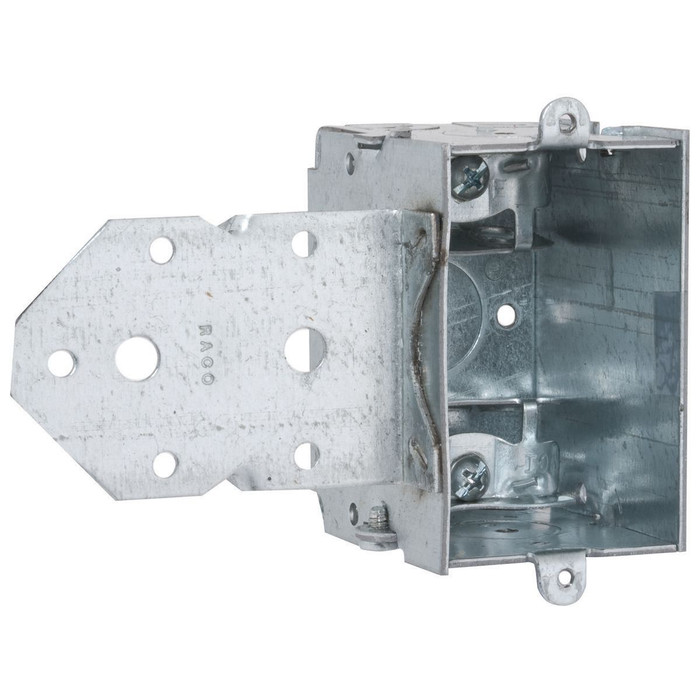 RACO 8522 Steel Switch Box, 12.5 Cu. In. Capacity, 2-1/2" Deep