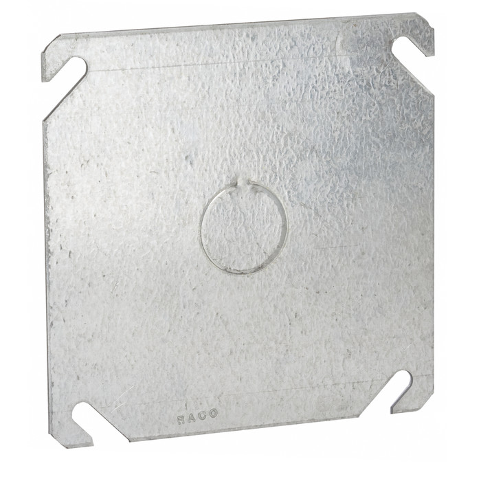 RACO 753 4 in. Square Flat Cover with 1/2 in. Center Knockout