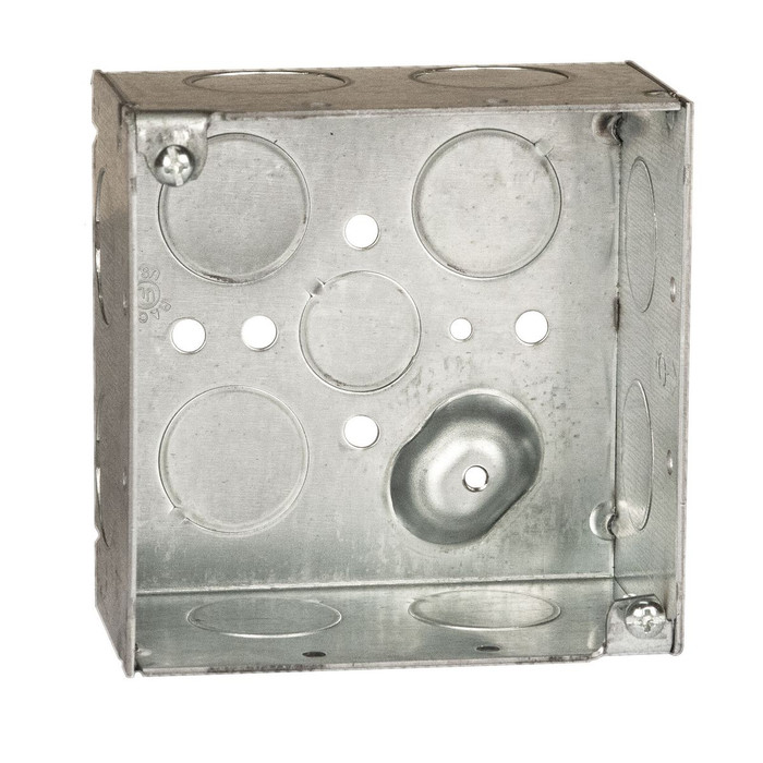 RACO 8231 4 in. Welded Square Steel Box, 2-1/8 in. Deep