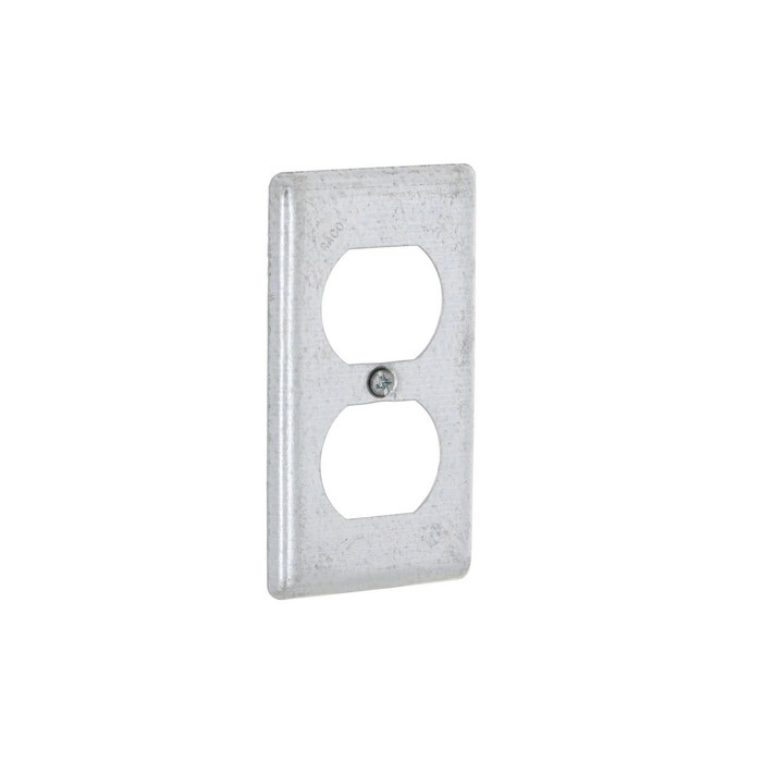 RACO 864 Handy Box Cover, Duplex Receptacle, 4 in. x 2 in.