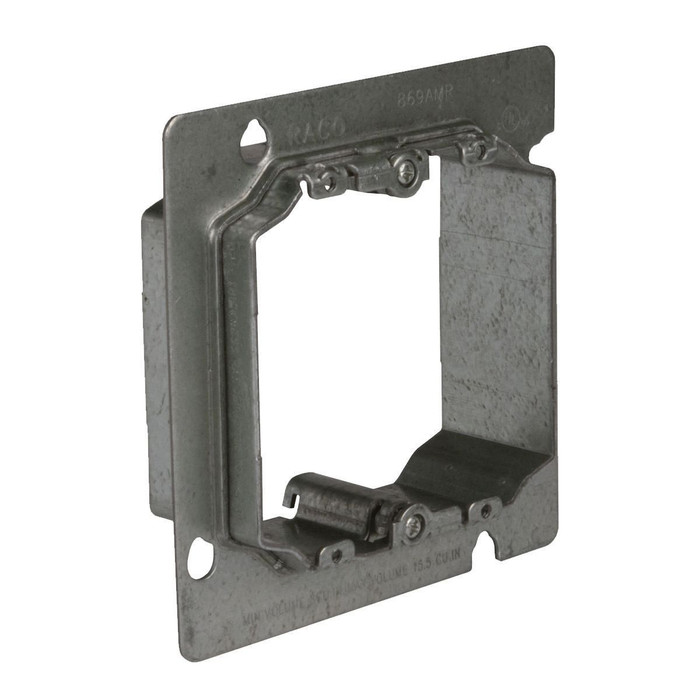 RACO 869AMR Square Adjustable Mud Ring Cover, Two-Device, UL Listed