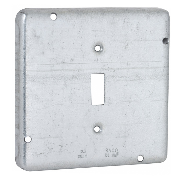 RACO 870RAC Square Exposed Work Cover for 1-Toggle Switch, 4-11/16 in.