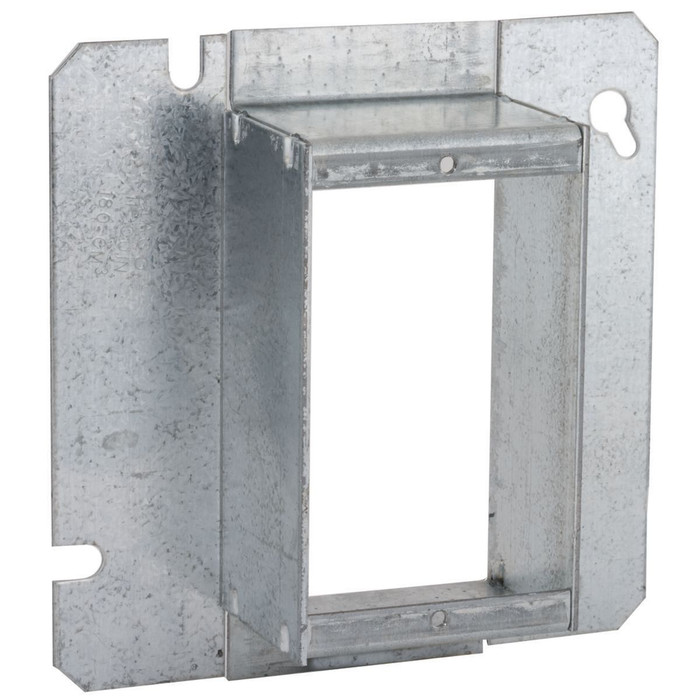 RACO 898 4-11/16 in. Square 1-Gang Raised Cover, Welded Construction, cULus Listed