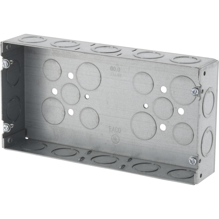 RACO 952 Welded 3-Gang Steel Box, 1-5/8 in. Depth