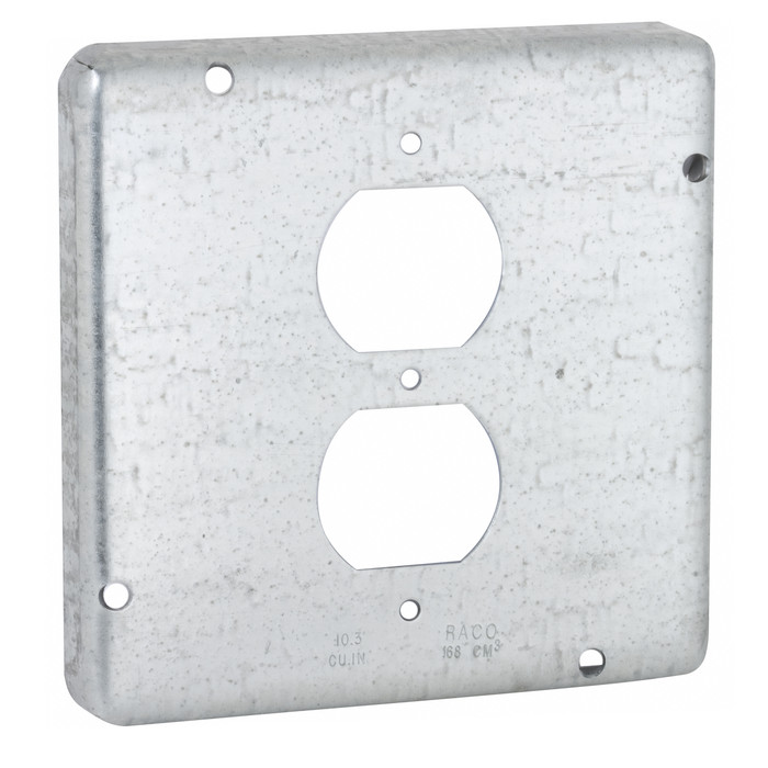 RACO 972 4-11/16 in. Square Exposed Work Duplex Cover