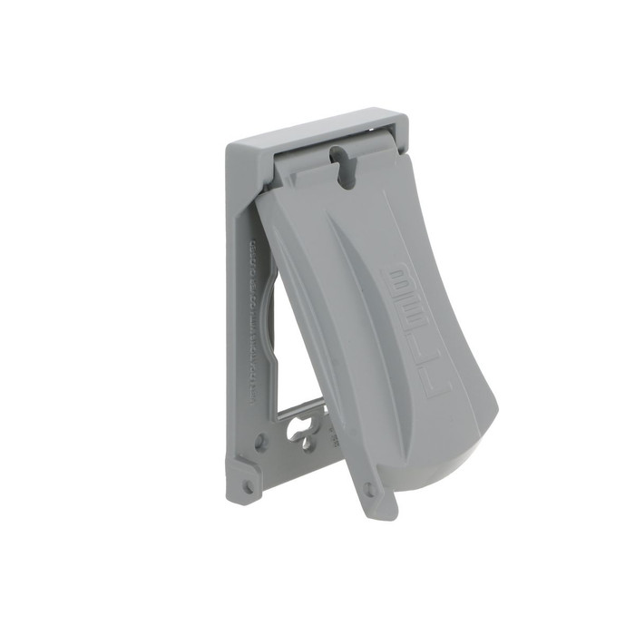 Bell MX1050S 1-Gang Flip Weatherproof Cover, Vertical/Horizontal, Gray Aluminum