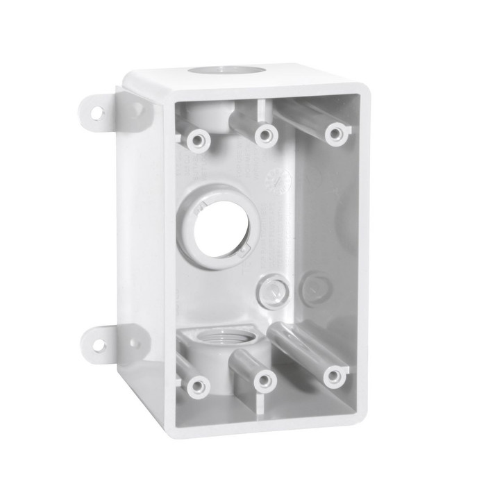 Bell PSBD37550WH 1-Gang Deep Outlet Box, Nonmetallic, NEMA 3R, White