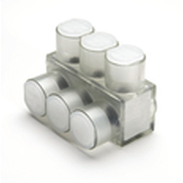 Burndy BIBS2/06 6-Port Clear Insulated Aluminum Multi-Tap Connector
