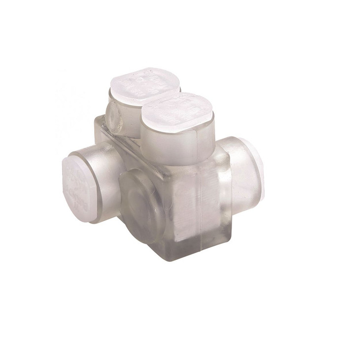 Burndy BITO600 Clear Insulated 2-Port MultiTap Connector