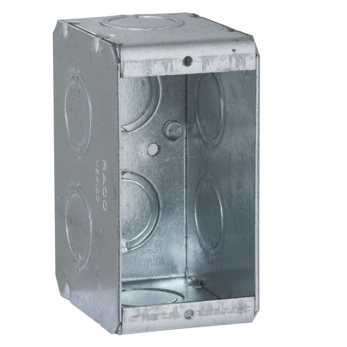 RACO Masonry Box, Nongangable, 2-1/2 in. Deep, Steel