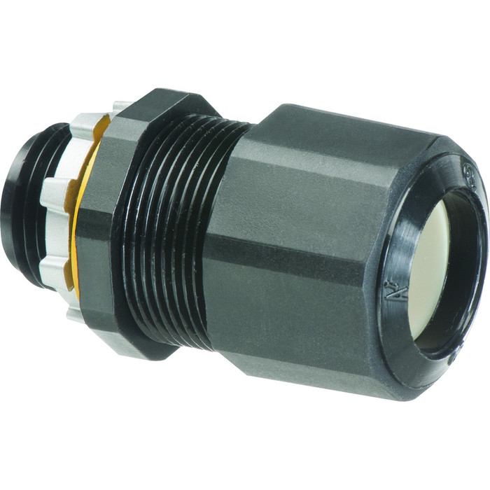 Arlington Industries LPCG754BL Non-Metallic Low Profile Strain Relief Cord Connector, 3/4"