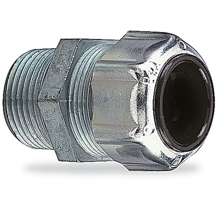 Thomas & Betts 2522 Straight Strain Relief Cord Connector, 1/2" Trade Size, .375"-.500" Cord Range