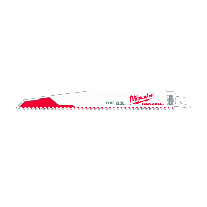 Milwaukee 48-01-7026 9" AX SUPER SAWZALL Reciprocating Blade for Wood with Nails, 5 TPI, 100-Pack